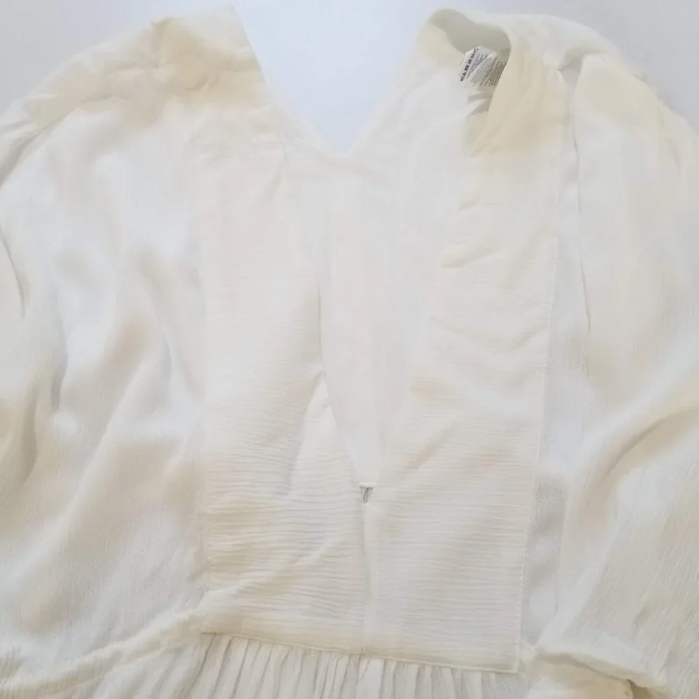 Lauren Ralph Lauren Crinkle Rayon Coverup Tunic White